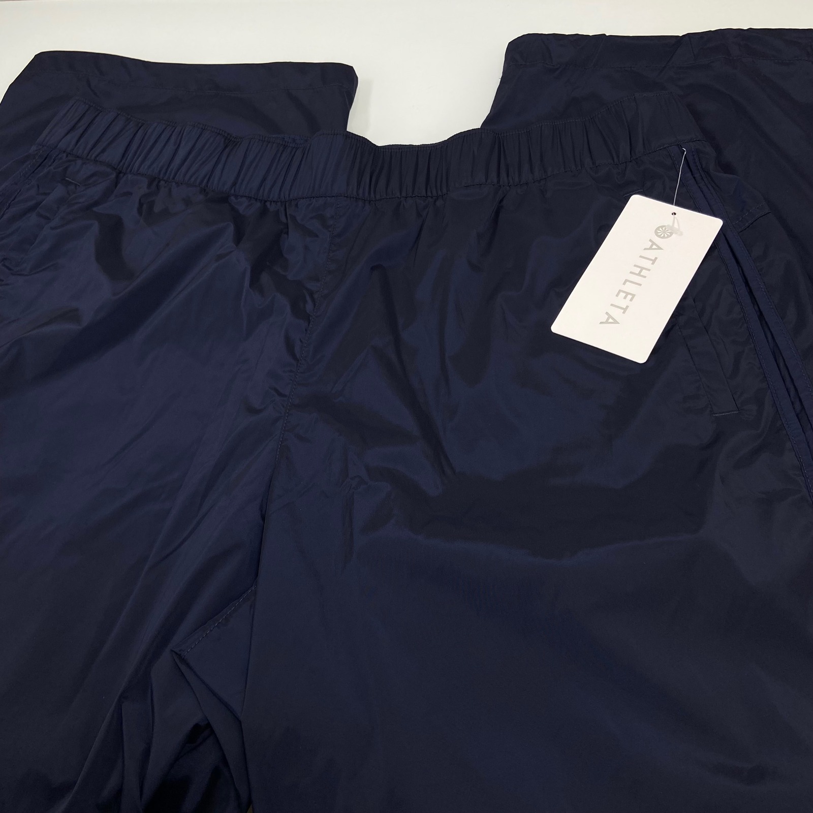 Athleta Women Xl Navy Blue Rise Pant New Water Repellent Track Pant